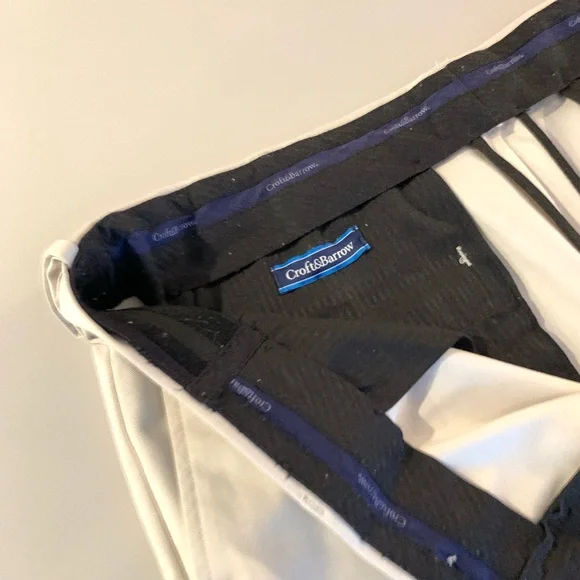 CROFT & BARROW Men’s Cream color Dress slacks/pants/trousers 38/32 EUC - Picture 8 of 10